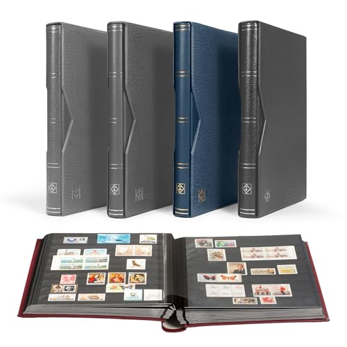 Leuchtturm 304196 Premium Briefmarken-Sammelalbum - DIN A4, 32 Seiten, wattierter Ledereinband, Schutzkassette - blau Leuchtturm 304196 Premium Briefmarken-Sammelalbum - DIN A4, 32 Seiten, wattierter Ledereinband, Schutzkassette - blau von Leuchtturm