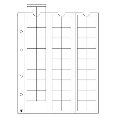 Leuchtturm 315033 Münzhüllen Optima 20, 54 glasklare Fächer für Münzen bis 20 mm Durchmesser - 5er Pack Leuchtturm 315033 Münzhüllen Optima 20, 54 glasklare Fächer für Münzen bis 20 mm Durchmesser - 5er Pack von Leuchtturm