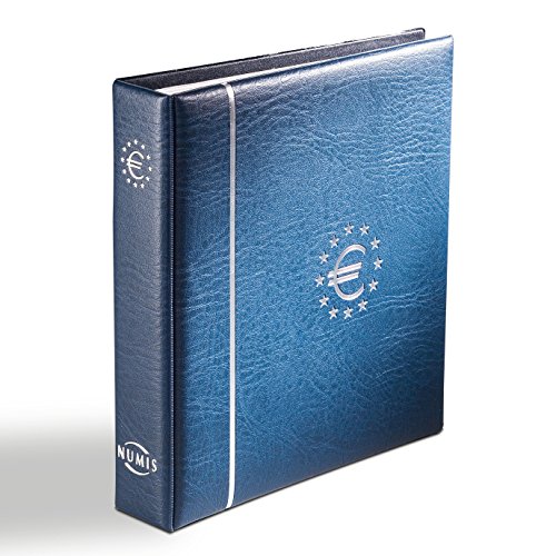 Leuchtturm 329334 Münzalbum Numis - Sammelalbum inkl. 7 Münz-Hüllen für 21 komplette Euro-Kursmünzensätze - blau von Leuchtturm