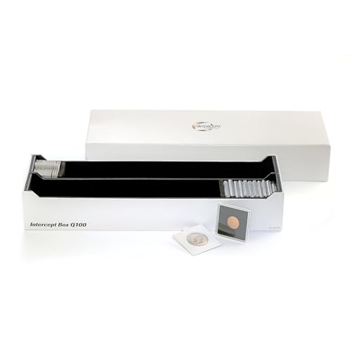 Leuchtturm 345235 Intercept Box für 100 Quadrum-Kapseln - Münzbox für 100 Münzen in Kapseln oder bis zu 300 Münzrähmchen - Für Münzen und Medaillen von Leuchtturm