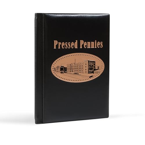 Leuchtturm 355642 Taschenalbum - Sammelalbum für 96 Pressed Pennie, Elongated Coin, Quetschie, Pressling, Souvenir-Münze von Leuchtturm
