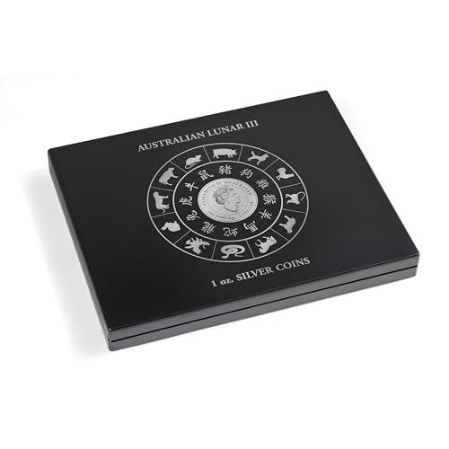 Leuchtturm 364640 Münzkassette Volterra für 12 Silbermünzen Lunar III in Kapseln - für 1 Oz/Unzen von Leuchtturm