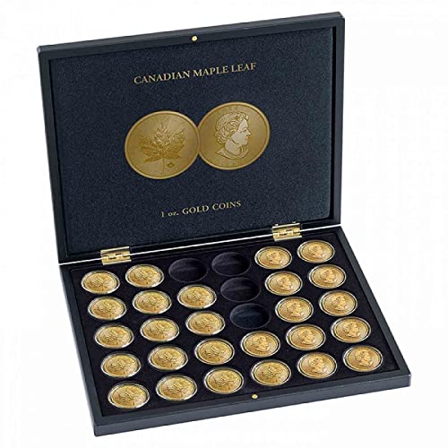 Leuchtturm 365159 Münzkassette VOLTERRA für 30 Maple Leaf Goldmünzen in Kapseln - für 1 Oz/Unzen von Leuchtturm