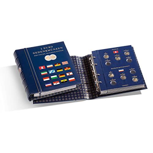 Leuchtturm 367371 Vista Münzalbum für 2 Euro Gedenkmünzen Deutsche Bundesländer, inkl. Schutzkassette - 25 x 28 x 6,5 cm von Leuchtturm