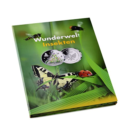 Leuchtturm 368646 Münzalbum für dt. 9 x 5 Euro Münzen Wunderwelt Insekten inkl. Blumensaat von Leuchtturm