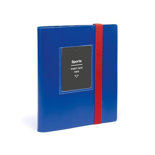 Leuchtturm 369509 TCG Album Slim Small - mit 20 Hüllen für 160 Sport Trading Cards Sammelkarten, Softcover blau-rot von Leuchtturm