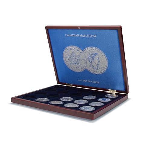 Leuchtturm 370105 Volterra UNO Münzkassette für 20 Silbermünzen Maple Leaf Canada in Münz-Kapseln - Mahagoniholz-Optik Leuchtturm 370105 Volterra UNO Münzkassette für 20 Silbermünzen Maple Leaf Canada in Münz-Kapseln - Mahagoniholz-Optik von Leuchtturm