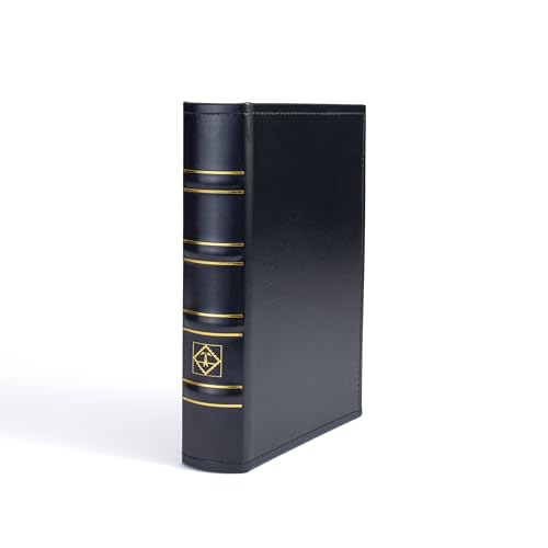 Leuchtturm 371541 Charta Banknoten-Album - 4-Ringbinder schwarz - mit 10 Klarsichthüllen, erweiterbar, 160 x 235 x 50 mm von Leuchtturm