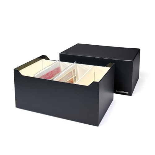 Leuchtturm 372304 Logik Archivbox Dimitri für 800 Banknoten (Nicht enthalten) mit Deckel schwarz, 365 x 247 x 169 mm von Leuchtturm