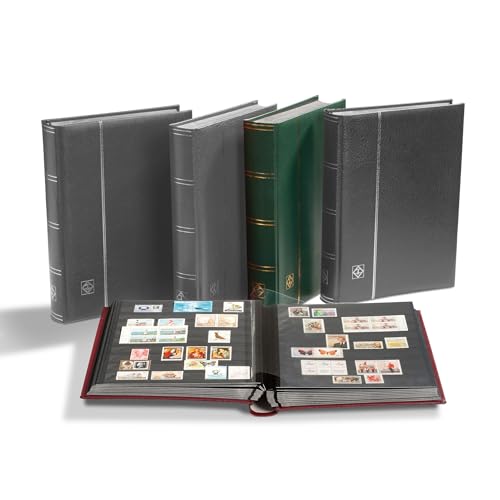 Leuchtturm Briefmarken-Sammel-Album, Einsteckbuch Premium, DIN A4, 64 Schwarze Seiten, wattierter Ledereinband, grün Leuchtturm Briefmarken-Sammel-Album, Einsteckbuch Premium, DIN A4, 64 Schwarze Seiten, wattierter Ledereinband, grün von Leuchtturm