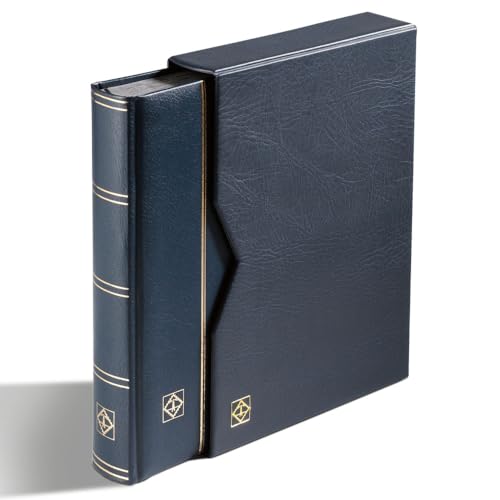 Leuchtturm Einsteckbuch Premium, DIN A4, 32 Schwarze Seiten, wattierter Ledereinband inkl. Kassette,blau Leuchtturm Einsteckbuch Premium, DIN A4, 32 Schwarze Seiten, wattierter Ledereinband inkl. Kassette,blau von Leuchtturm