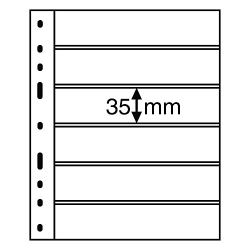 Leuchtturm Kunststoffhüllen Optima, 6er Einteilung, schwarz von Leuchtturm