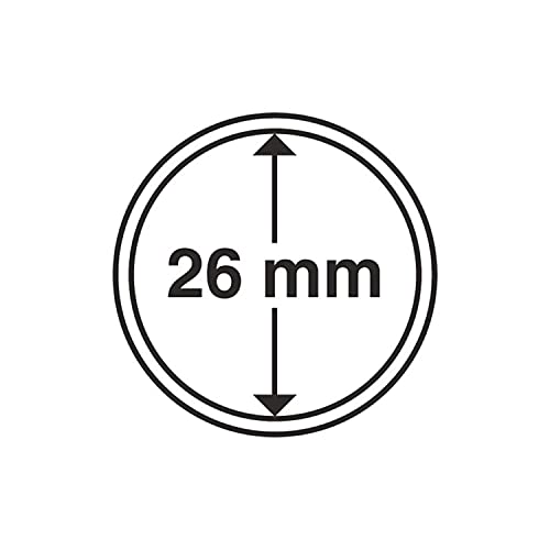 Leuchtturm Münzkapseln, 10 Stück, für Gold, Silber, Euro-Münzen, in Größen zwischen 14 und 62 mm erhältlich 26,0 mm von LEUCHTTURM1917