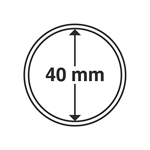 Leuchtturm Münzkapseln, 10 Stück, für Gold, Silber, Euro-Münzen, in Größen zwischen 14 und 62 mm erhältlich 40,0 mm von LEUCHTTURM1917