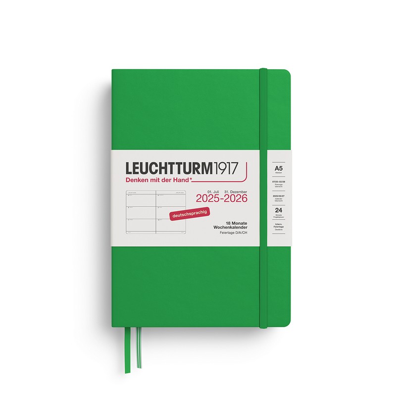 Leuchtturm1917 18 Monatskalender 1 Woche auf 2 Seiten 2026 Medium A5 Hardcover Spring Leaf Leuchtturm1917 18 Monatskalender 1 Woche auf 2 Seiten 2026 Medium A5 Hardcover Spring Leaf von Leuchtturm1917
