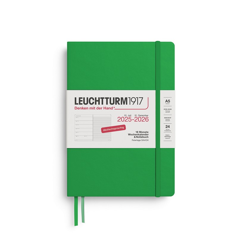 Leuchtturm1917 18 Monatskalender & Notizbuch 1 Woche auf 1 Seite 2026 Medium A5 Hardcover Spring Leaf Liniert Leuchtturm1917 18 Monatskalender & Notizbuch 1 Woche auf 1 Seite 2026 Medium A5 Hardcover Spring Leaf Liniert von Leuchtturm1917