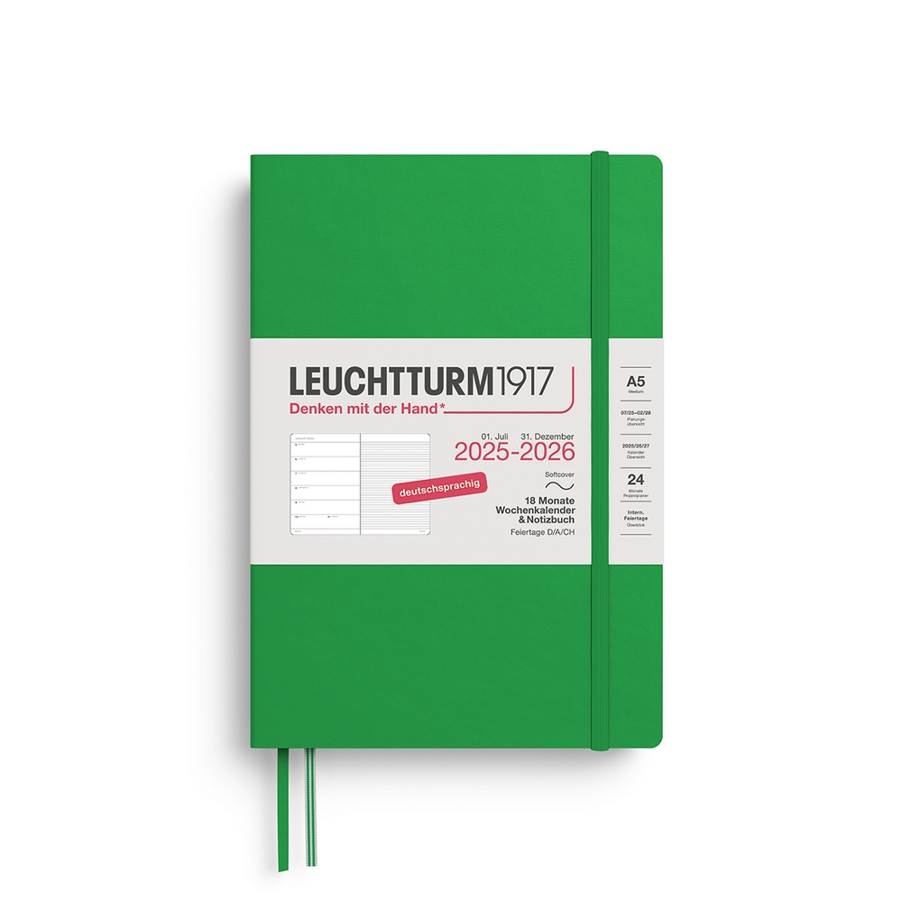Leuchtturm1917 18 Monatskalender & Notizbuch 1 Woche auf 1 Seite 2026 Medium A5 Softcover Spring Leaf Liniert Leuchtturm1917 18 Monatskalender & Notizbuch 1 Woche auf 1 Seite 2026 Medium A5 Softcover Spring Leaf Liniert von Leuchtturm1917