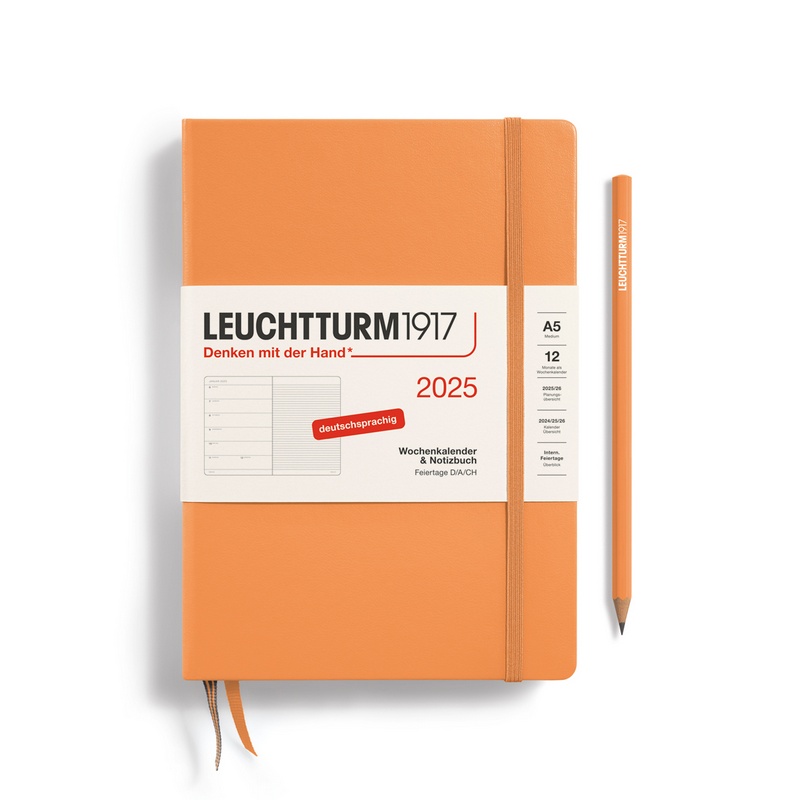 Leuchtturm1917 Kalender & Notizbuch 1 Woche auf 1 Seite 2025 Medium A5 Hardcover Apricot, liniert Leuchtturm1917 Kalender & Notizbuch 1 Woche auf 1 Seite 2025 Medium A5 Hardcover Apricot, liniert von Leuchtturm1917