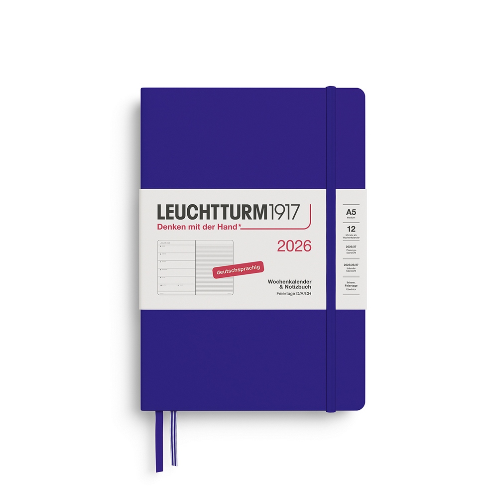 Leuchtturm1917 Kalender & Notizbuch 1 Woche auf 1 Seite 2026 Medium A5 Hardcover Ink, liniert Leuchtturm1917 Kalender & Notizbuch 1 Woche auf 1 Seite 2026 Medium A5 Hardcover Ink, liniert von Leuchtturm1917