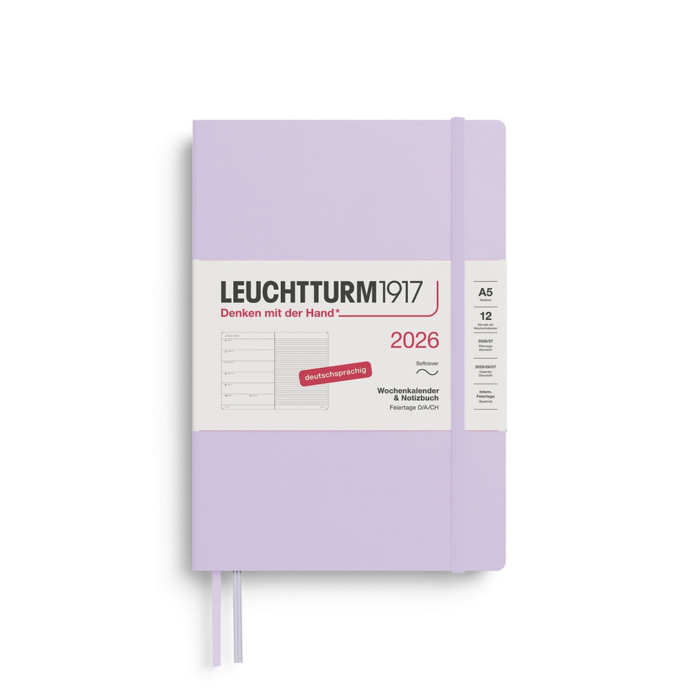 Leuchtturm1917 Kalender & Notizbuch 1 Woche auf 1 Seite 2026 Medium A5 Softcover Lilac, liniert Leuchtturm1917 Kalender & Notizbuch 1 Woche auf 1 Seite 2026 Medium A5 Softcover Lilac, liniert von Leuchtturm1917