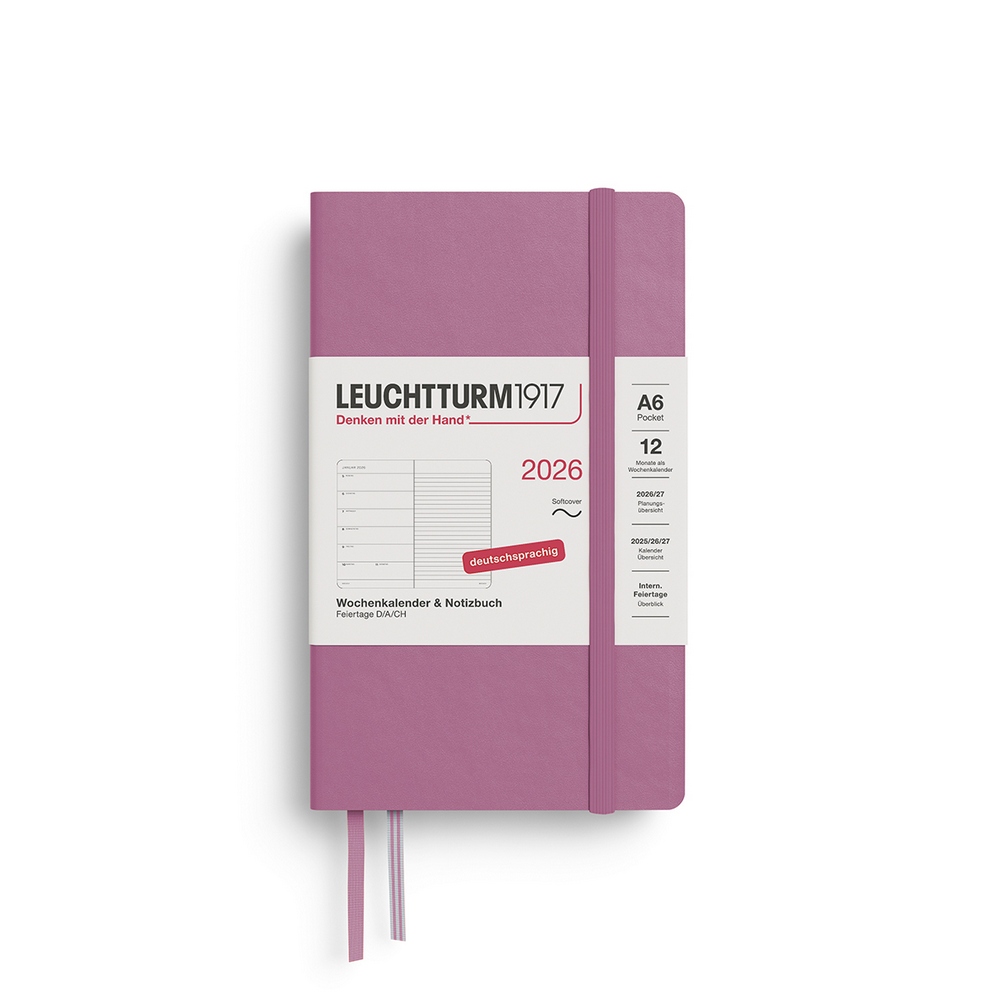 Leuchtturm1917 Kalender & Notizbuch 1 Woche auf 1 Seite 2026 Pocket A6 Softcover Dusty Rose, liniert Leuchtturm1917 Kalender & Notizbuch 1 Woche auf 1 Seite 2026 Pocket A6 Softcover Dusty Rose, liniert von Leuchtturm1917