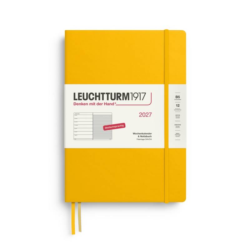 Leuchtturm1917 Kalender & Notizbuch 1 Woche auf 1 Seite 2027 Composition B5 Hardcover Sunflower, liniert Leuchtturm1917 Kalender & Notizbuch 1 Woche auf 1 Seite 2027 Composition B5 Hardcover Sunflower, liniert von Leuchtturm1917