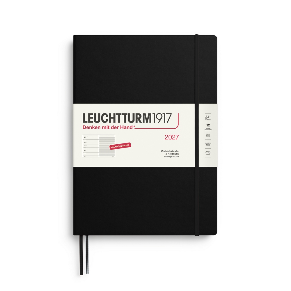 Leuchtturm1917 Kalender & Notizbuch 1 Woche auf 1 Seite 2027 Master A4+ Hardcover Schwarz, liniert Leuchtturm1917 Kalender & Notizbuch 1 Woche auf 1 Seite 2027 Master A4+ Hardcover Schwarz, liniert von Leuchtturm1917