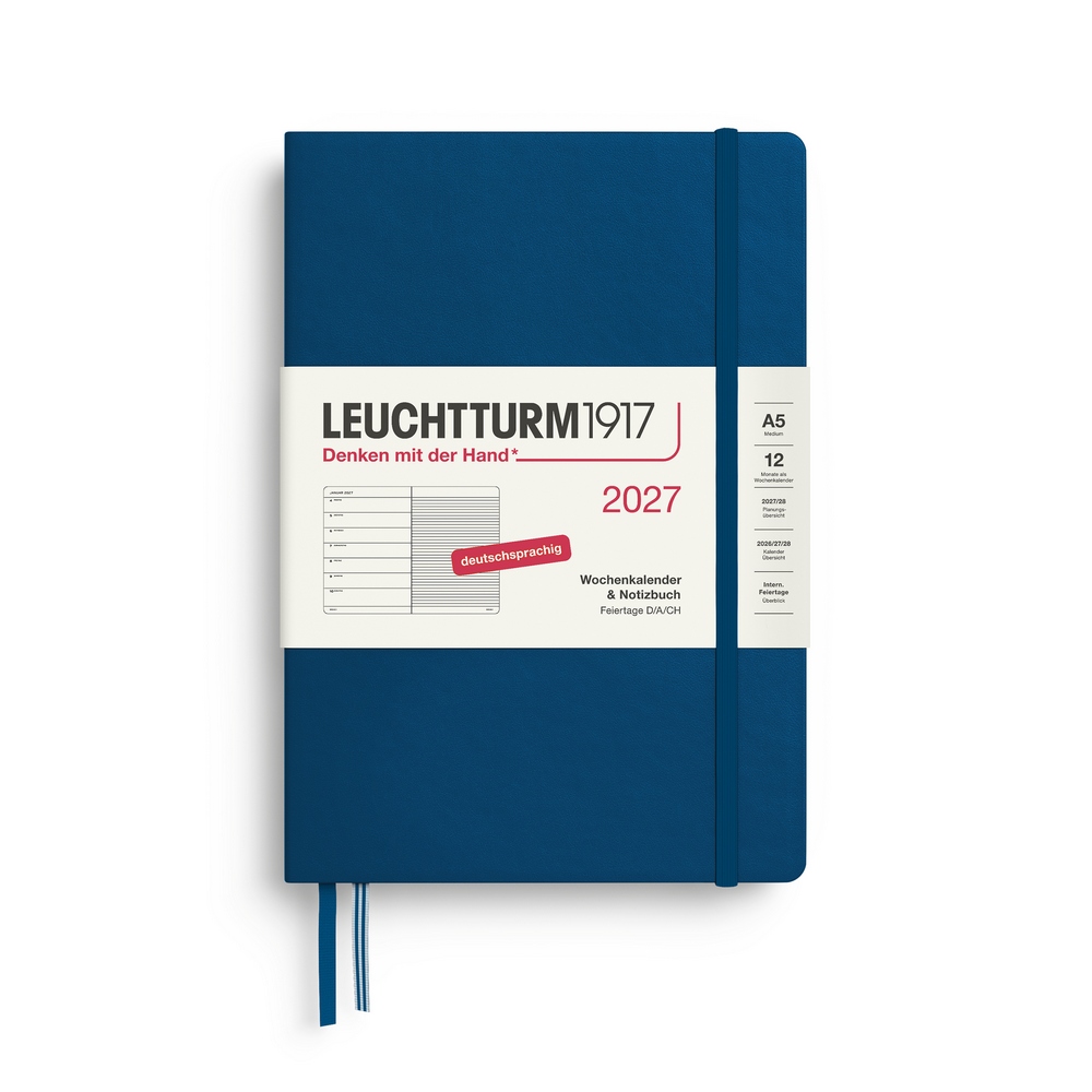 Leuchtturm1917 Kalender & Notizbuch 1 Woche auf 1 Seite 2027 Medium A5 Hardcover Indigo, liniert Leuchtturm1917 Kalender & Notizbuch 1 Woche auf 1 Seite 2027 Medium A5 Hardcover Indigo, liniert von Leuchtturm1917