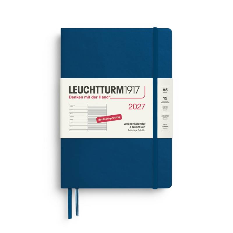 Leuchtturm1917 Kalender & Notizbuch 1 Woche auf 1 Seite 2027 Medium A5 Hardcover Indigo, liniert Leuchtturm1917 Kalender & Notizbuch 1 Woche auf 1 Seite 2027 Medium A5 Hardcover Indigo, liniert von Leuchtturm1917