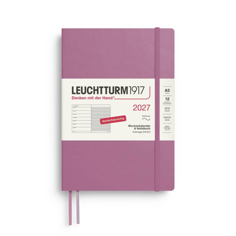 Leuchtturm1917 Kalender & Notizbuch 1 Woche auf 1 Seite 2027 Medium A5 Softcover Dusty Rose, liniert Leuchtturm1917 Kalender & Notizbuch 1 Woche auf 1 Seite 2027 Medium A5 Softcover Dusty Rose, liniert von Leuchtturm1917