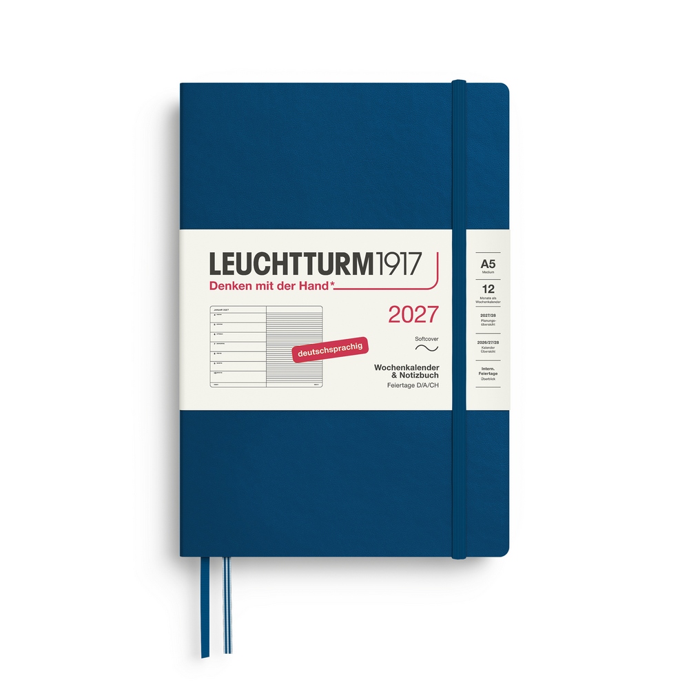 Leuchtturm1917 Kalender & Notizbuch 1 Woche auf 1 Seite 2027 Medium A5 Softcover Indigo, liniert Leuchtturm1917 Kalender & Notizbuch 1 Woche auf 1 Seite 2027 Medium A5 Softcover Indigo, liniert von Leuchtturm1917
