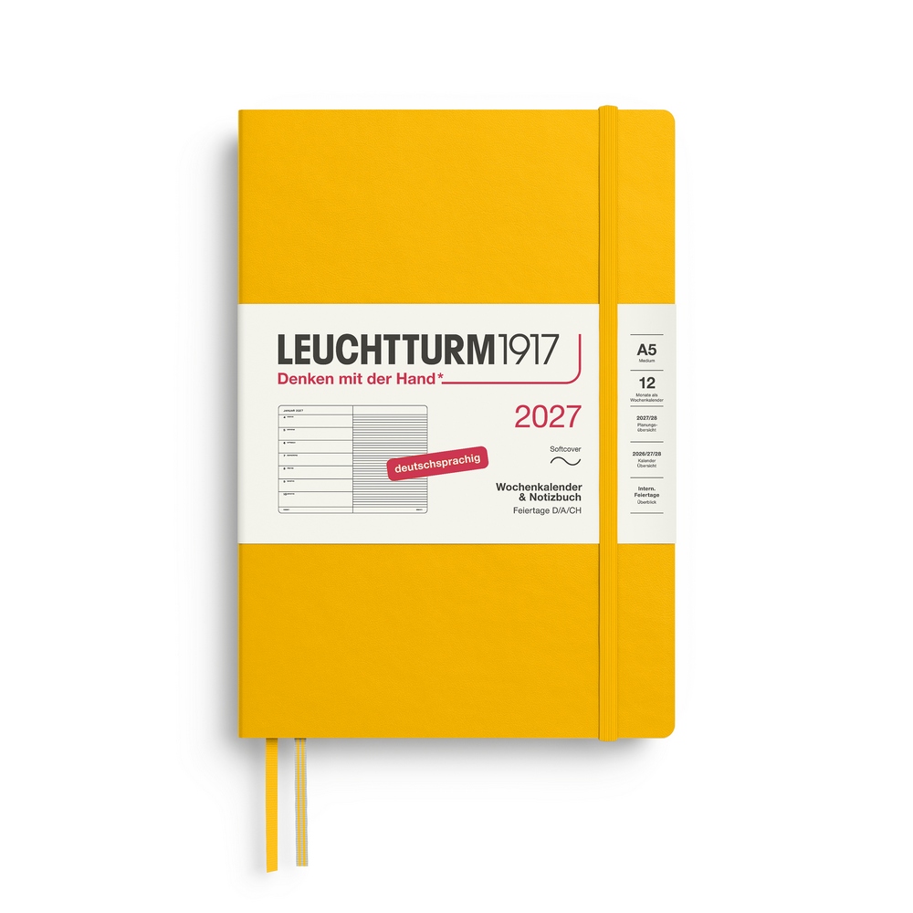 Leuchtturm1917 Kalender & Notizbuch 1 Woche auf 1 Seite 2027 Medium A5 Softcover Sunflower, liniert Leuchtturm1917 Kalender & Notizbuch 1 Woche auf 1 Seite 2027 Medium A5 Softcover Sunflower, liniert von Leuchtturm1917