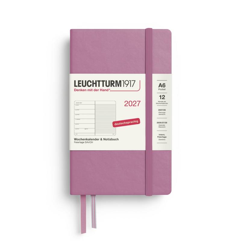 Leuchtturm1917 Kalender & Notizbuch 1 Woche auf 1 Seite 2027 Pocket A6 Hardcover Dusty Rose, liniert Leuchtturm1917 Kalender & Notizbuch 1 Woche auf 1 Seite 2027 Pocket A6 Hardcover Dusty Rose, liniert von Leuchtturm1917