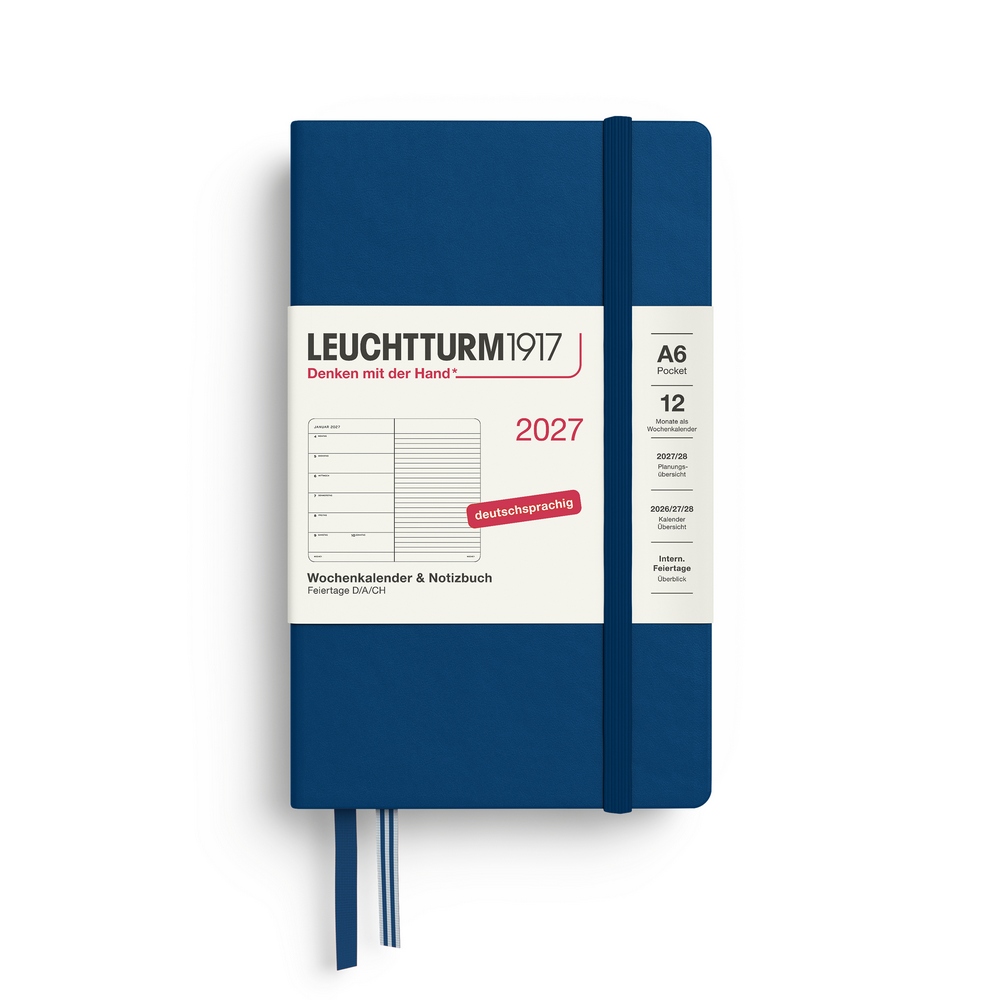 Leuchtturm1917 Kalender & Notizbuch 1 Woche auf 1 Seite 2027 Pocket A6 Hardcover Indigo, liniert Leuchtturm1917 Kalender & Notizbuch 1 Woche auf 1 Seite 2027 Pocket A6 Hardcover Indigo, liniert von Leuchtturm1917
