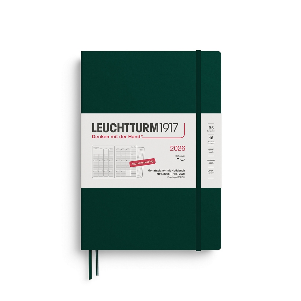 Leuchtturm1917 Monatsplaner & Notizbuch Composition B5 2026 Softcover Forest Green Leuchtturm1917 Monatsplaner & Notizbuch Composition B5 2026 Softcover Forest Green von Leuchtturm1917