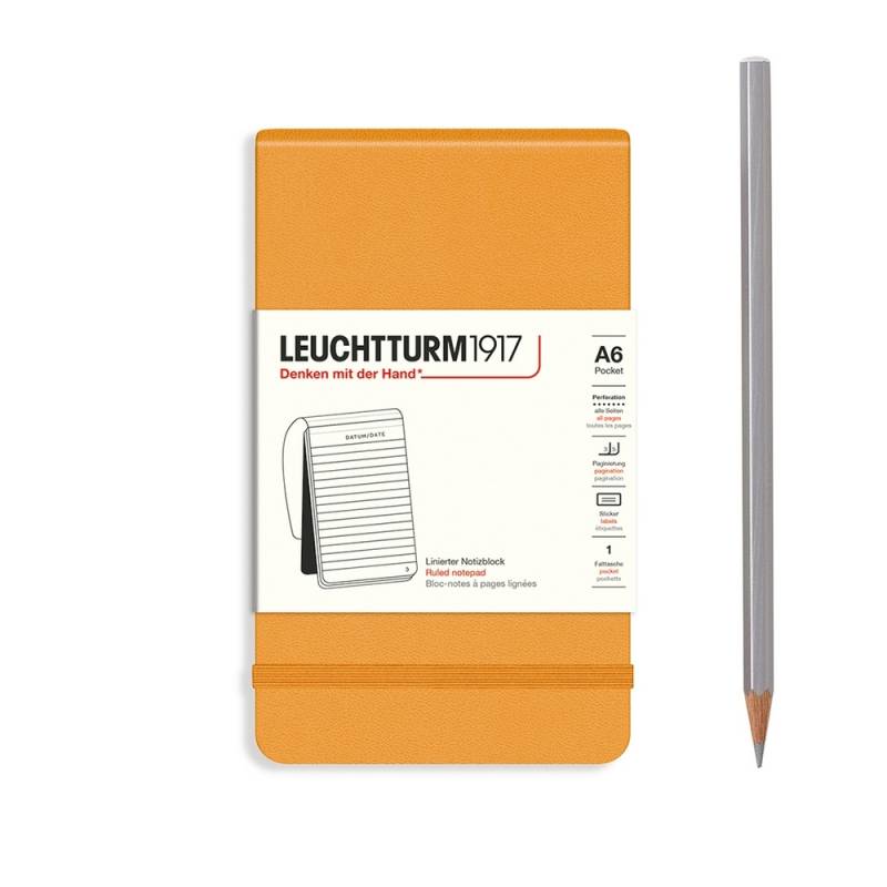 Leuchtturm1917 Notizblock Pocket Hardcover A6 Rising Sun Liniert von Leuchtturm1917