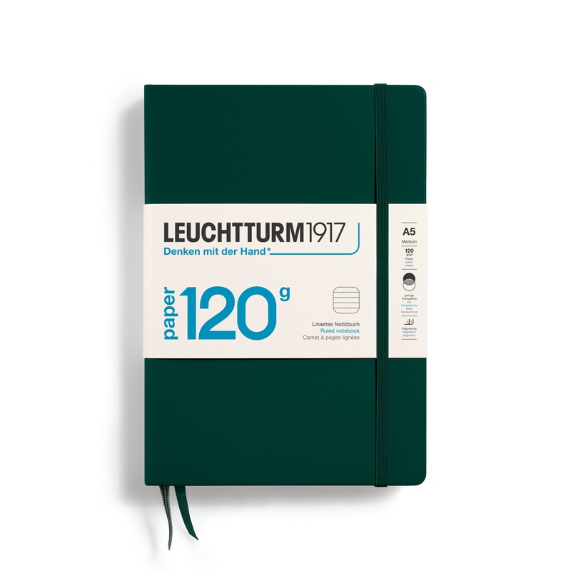 Leuchtturm1917 Notizbuch 120g Medium Hardcover A5 Forest Green liniert Leuchtturm1917 Notizbuch 120g Medium Hardcover A5 Forest Green liniert von Leuchtturm1917