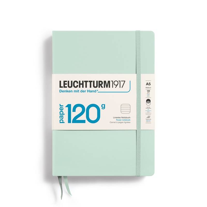 Leuchtturm1917 Notizbuch 120g Medium Hardcover A5 Mint Green liniert von Leuchtturm1917