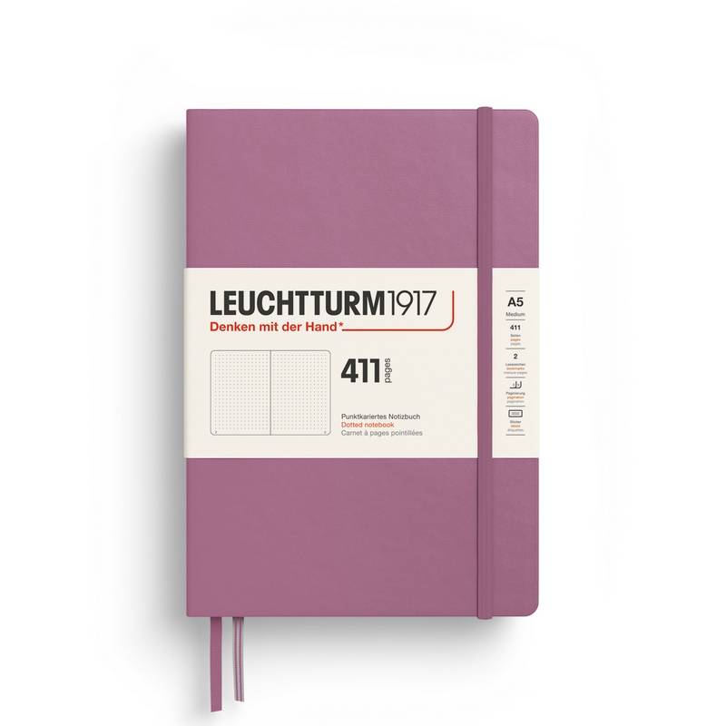 Leuchtturm1917 Notizbuch 411 Medium A5 Hardcover Dusty Rose Punktkariert von Leuchtturm1917