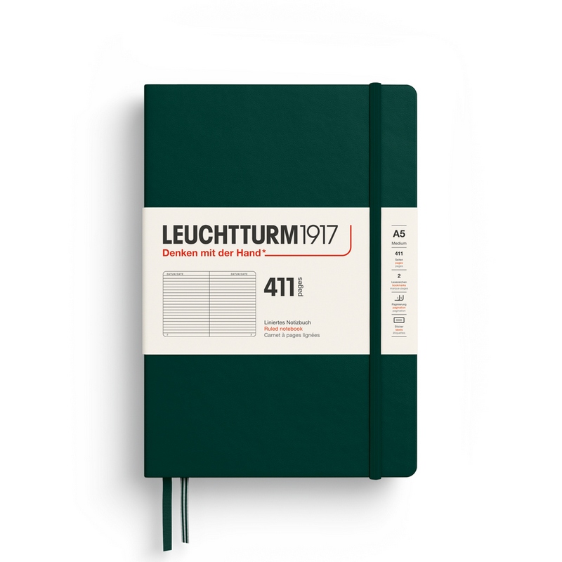 Leuchtturm1917 Notizbuch 411 Medium A5 Hardcover Forest Green Liniert Leuchtturm1917 Notizbuch 411 Medium A5 Hardcover Forest Green Liniert von Leuchtturm1917