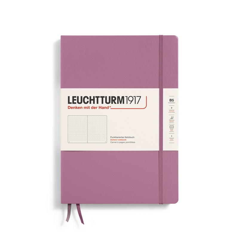 Leuchtturm1917 Notizbuch Composition Hardcover B5 Dusty Rose Punktkariert von Leuchtturm1917