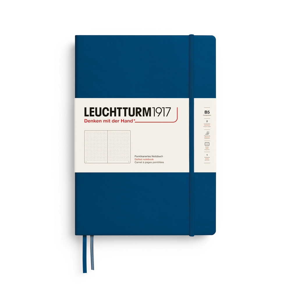 Leuchtturm1917 Notizbuch Composition Hardcover B5 Indigo Punktkariert von Leuchtturm1917