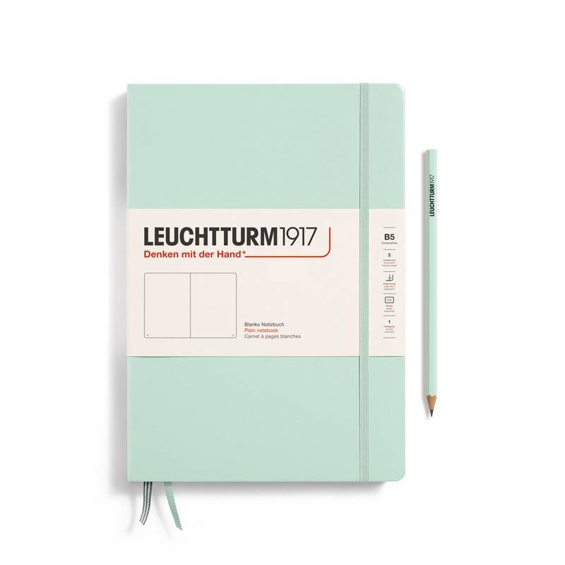 Leuchtturm1917 Notizbuch Composition Hardcover B5 Mint Green Blanko von Leuchtturm1917
