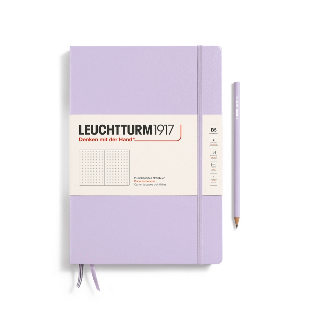 Leuchtturm1917 Notizbuch Composition Hardcover B5 lilac, punktkariert von Leuchtturm1917