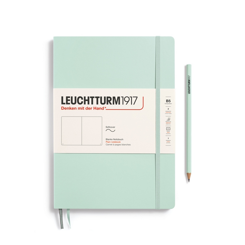 Leuchtturm1917 Notizbuch Composition Softcover B5 Mint Green Blanko von Leuchtturm1917