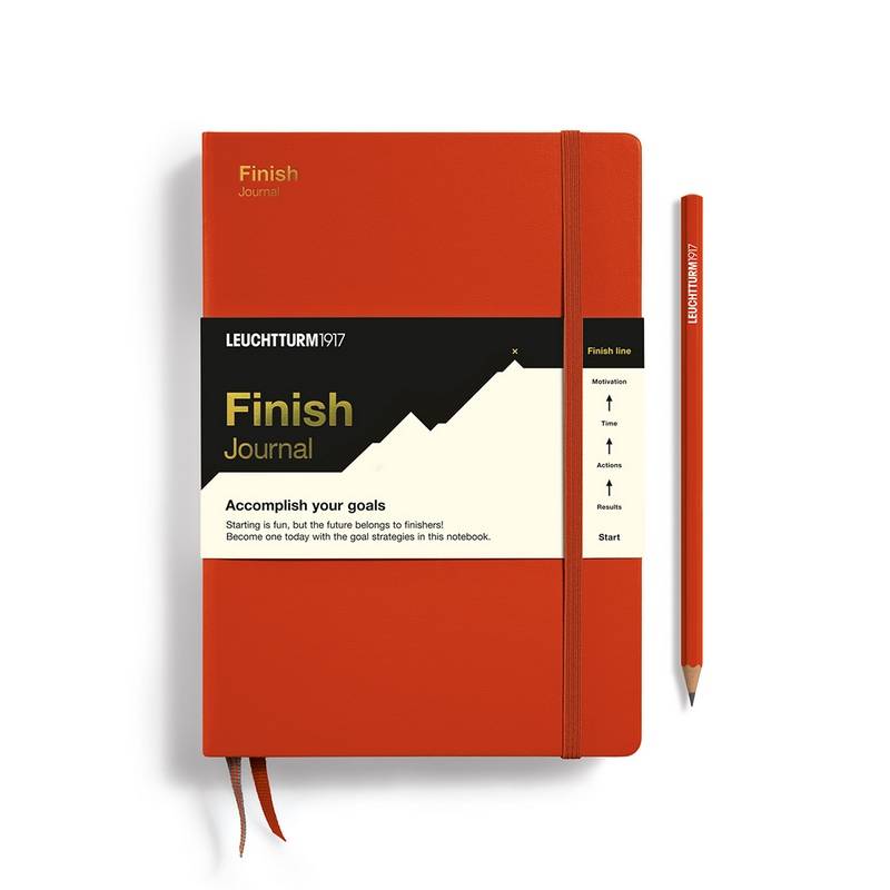 Leuchtturm1917 Notizbuch Finish Journal Medium A5 Hardcover Fox Red Englisch von Leuchtturm1917