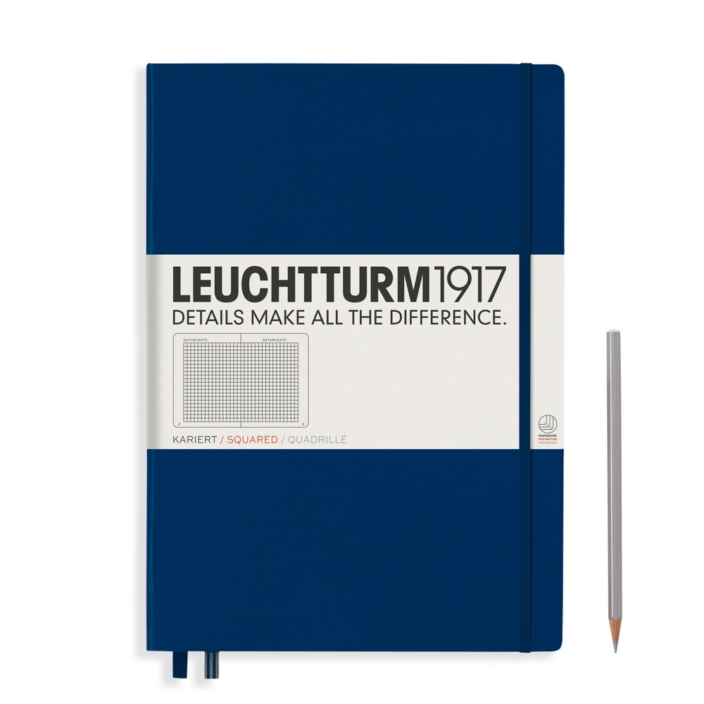 Leuchtturm1917 Notizbuch Master Hardcover A4+ Marine, kariert von Leuchtturm1917