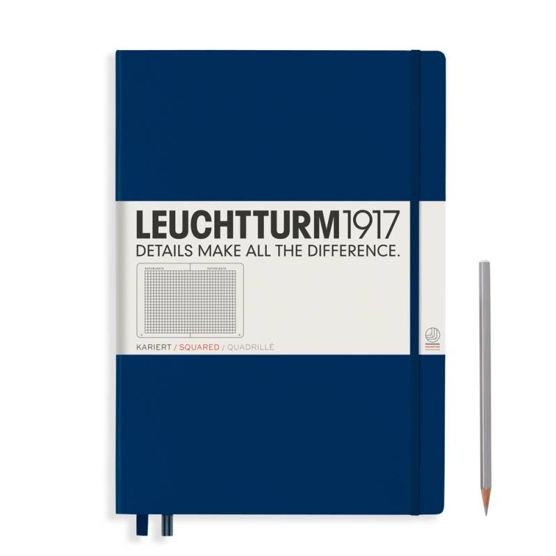 Leuchtturm1917 Notizbuch Master Hardcover A4+ Marine Kariert von Leuchtturm1917