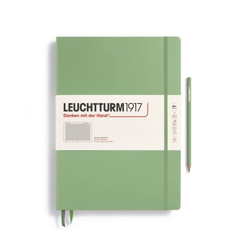 Leuchtturm1917 Notizbuch Master Hardcover A4+ Salbei Kariert von Leuchtturm1917