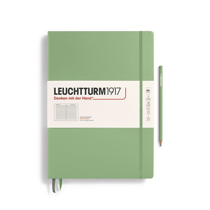 Leuchtturm1917 Notizbuch Master Hardcover A4+ Salbei Liniert von Leuchtturm1917